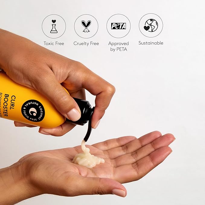 COCUNAT - Curl Booster Gel - Curl Cream for Curly Hair - Defines Soft Curls Without Frizz - With Argan Oil and Grapefruit for Hydrated, Bouncy Curls - Silicone & Sulphate Free - Curly Method - 250ml