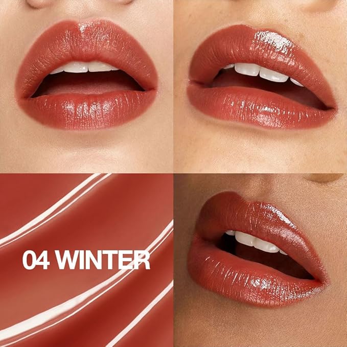 HHLTOH 2Pcs Tinted Lip Balm Moisturizing Lipstick – Soft Pale Pink & Cool Plum Red Sheer Hydrating Lip Color for Dry Lips – Nourishing Lip Balm for All Women with a Subtle Natural Scent (S01 & S04)