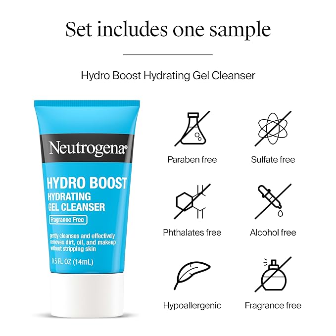Neutrogena Rapid Wrinkle Repair Retinol Face Moisturizer with SPF 30, Daily Anti-Aging Face Cream, Retinol & Hyaluronic Acid & Trial Size Hydro Boost Facial Cleanser, 0.5 fl. oz