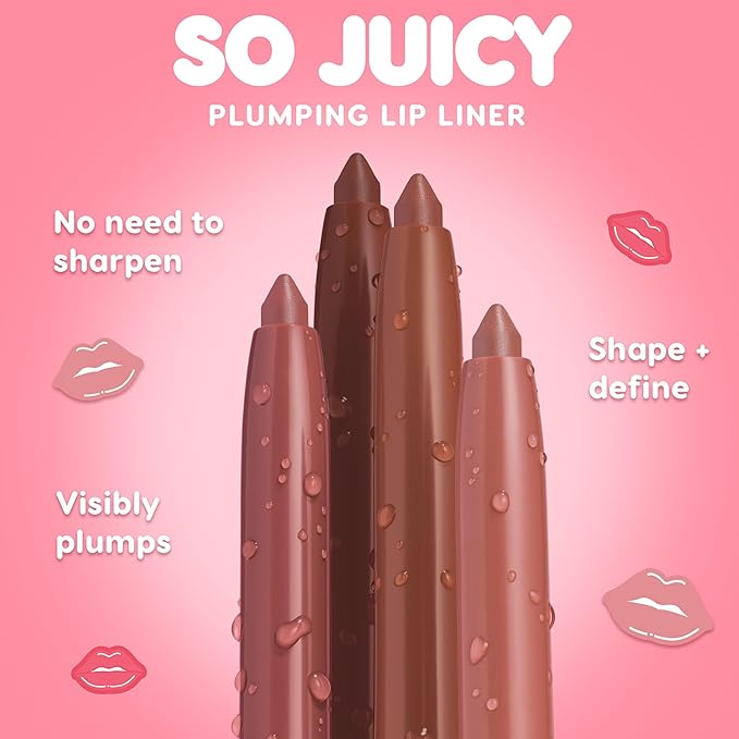 ColourPop So Juicy Plumping Lip Liner with Peptides - Long Lasting Lip Liner for Visibly Plumped & Shaped Lips - Enriched with Smoothing Ceramides & Peppermint - ETA (0.01 oz)