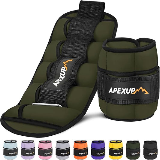 APEXUP 7 lbs/Pair Adjustable Ankle Weights for Women