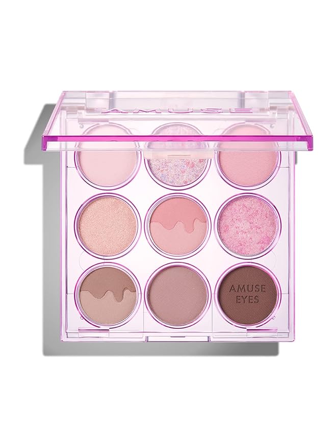 Amuse SEOUL Eye Color Palette 02 COOL ROSE | rose tones | Soft shading, makeup variety of textures, sensuous, vibrant layering, cruelty-free, eco-friendly, vegan, korean