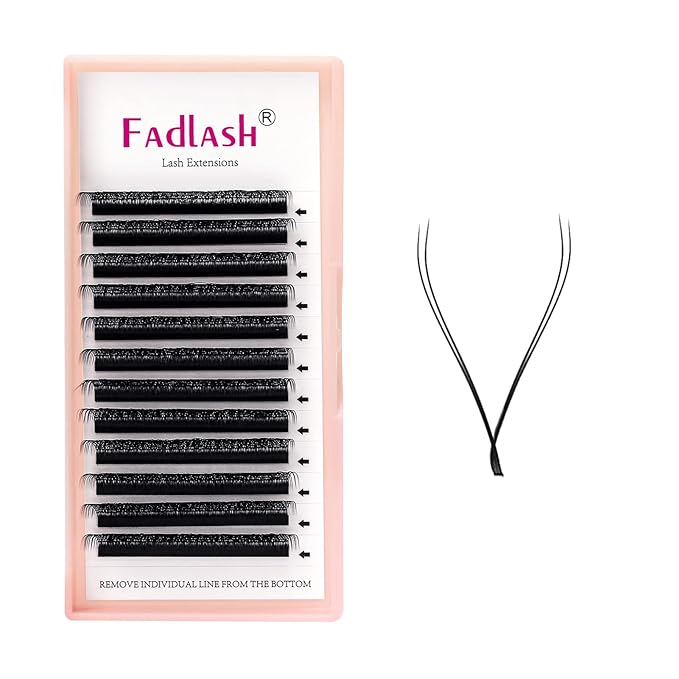 Lash Extension YY Lashes .05 .07 Easy Fan Volume Lashes 2D 4D Cluster Eyelash Extensions Y Shaped More Soft and Light For Professional Use FADLASH (YY-0.07-D, 17mm)