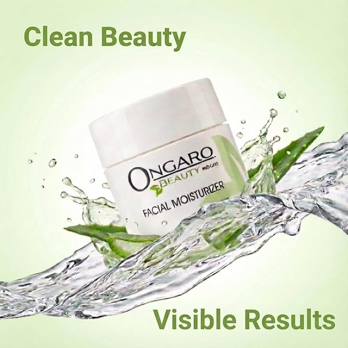 Ongaro Beauty Organic Face Moisturizer - Hydrating Face Cream, Probiotic Moisturizer with Aloe Vera, Vitamin A, C & E - Hyaluronic Acid, Face Lotion for All Skin Types - Nourishes Skin - 2 fl. Oz