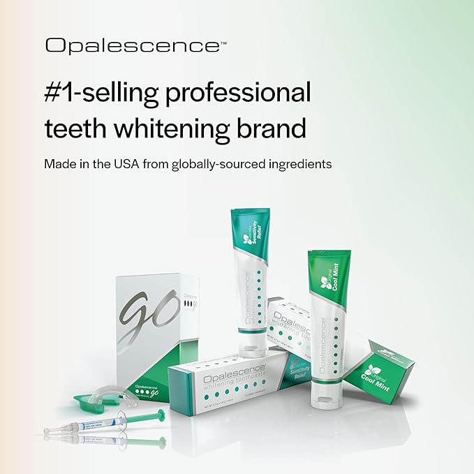 Opalescence Go 15- Prefilled Teeth Whitening Trays - 15% Hydrogen Peroxide - (10 Treatments) Made by Ultradent Products. Teeth Whitening Kit -Mint - 5194-1