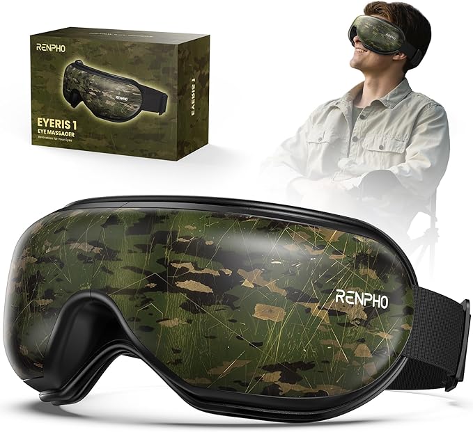 RENPHO Eye Massager with Heat, Valentines Day Gifts for Her Him Birthday Gifts for Women Mom, FSA Eligible HSA Eye Mask for Migraine,Sleep Mask for Dry Eyes Relax, Reduce Strain for Men Dad Eyeris 1