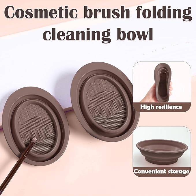 GZIXBDA Makeup Brush Set, 48Pcs Makeup Tool Set Premium Synthetic Foundation Concealers Powder Eye Shadows Makeup Brushes Kit for for Beginner Professional, Brown