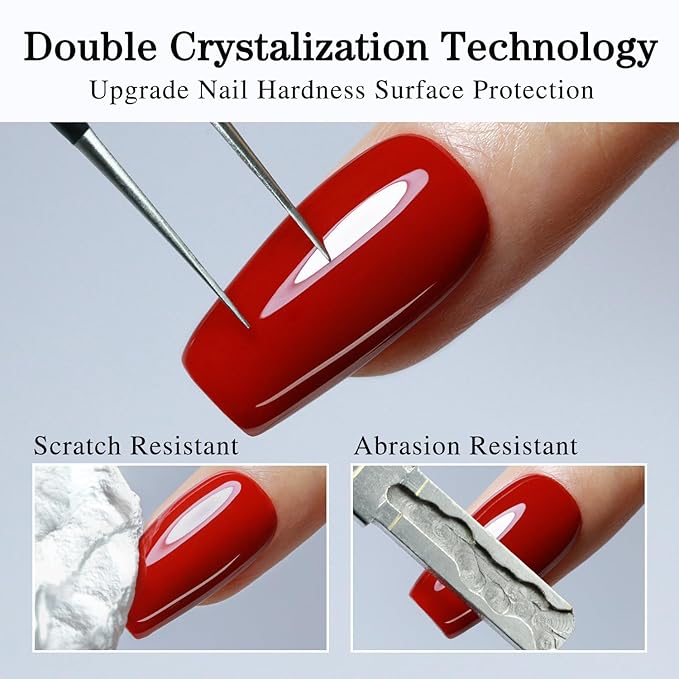 Double Rhythm 2 Pcs 15ML No Wipe Gel Top Coat and Base Coat Set Clear Glossy Gel Polish Kit Soak Off UV LED (2Pcs Top Coat)