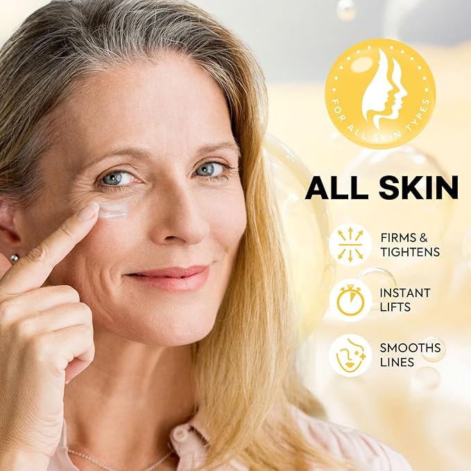 DERPHEA Instant Under-Eye-bag Tightening Cream: Temporary Eye Bags Tightener and Remover for Men & Women 50+ - Rapid Eye Puffiness Reducer, Wrinkle Smoothing & Lifting, Firming Treatment Cream, 0.5 oz
