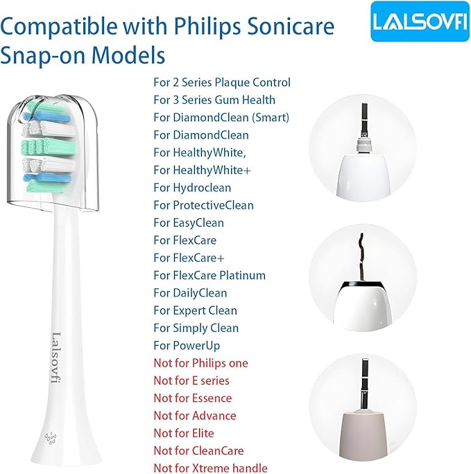 Replacement Toothbrush Heads for Philips Sonicare Replacement Heads, Electric Replacement Brush Head Compatible with Phillips Sonicare Electric Toothbrushes C2 4100, 10 PCS