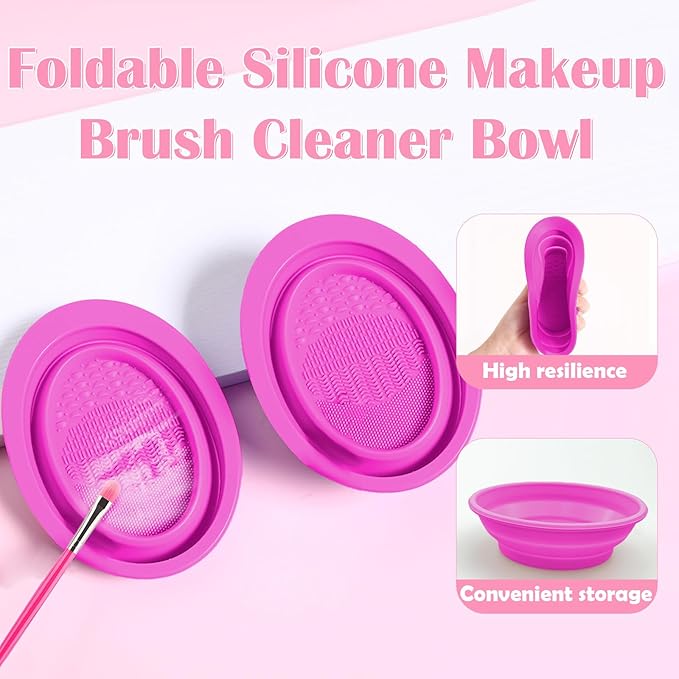 GZIXBDA Makeup Brush Set, 43Pcs Makeup Tool Set Premium Synthetic Foundation Concealers Powder Eye Shadows Makeup Brushes Kit for for Beginner Professional, Rose Pink
