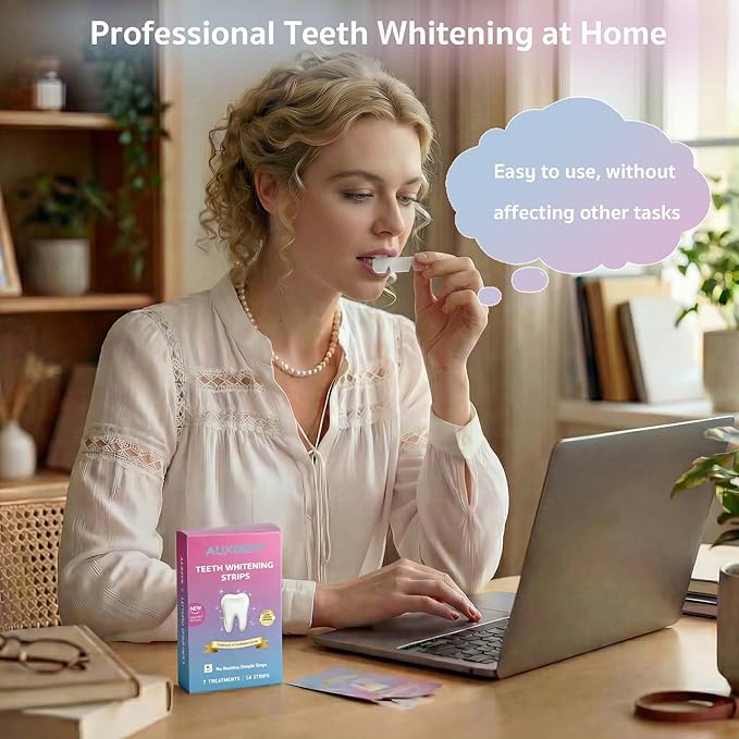 Teeth Whitening Strips 7-Day Treatment (14 Strips) - Enamel Safety Whitening Strips Gently and Effectively Remove Tooth Stains, Transparent Strips for Teeth Whitening,Restoring Confident Smile