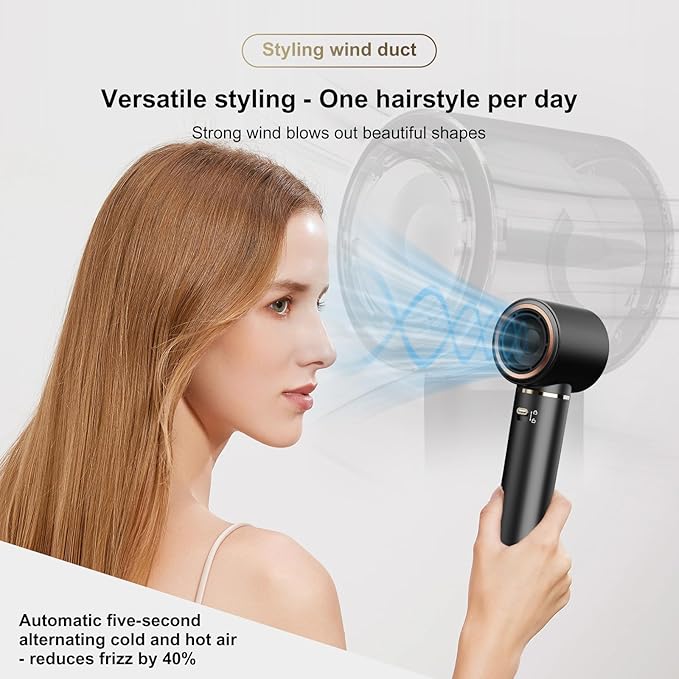 5 in 1 Hair Styler & Hair Dryer Brush, Upgrade Multi Blow Dryer Brush, Detachable Hot Air Brush Negative Ion Curling Brush Iron, Salon-Perfect Curls for All Hair Types