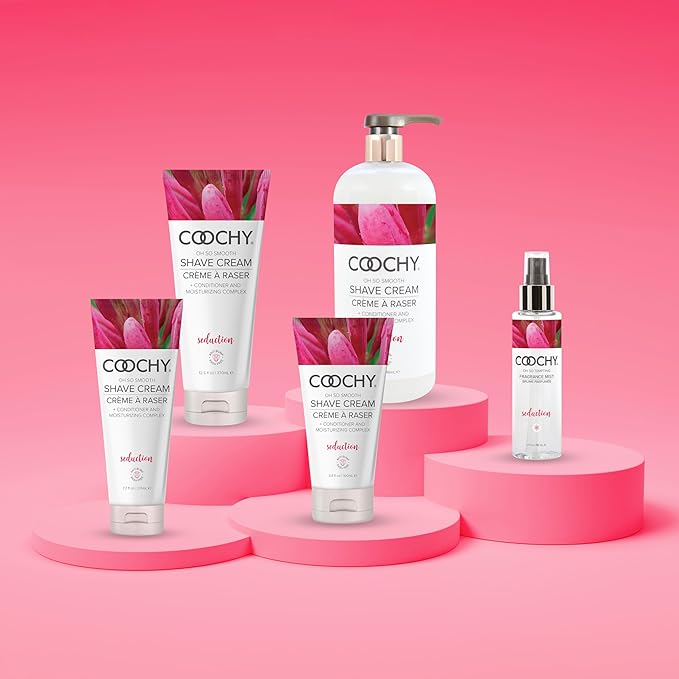 Coochy Shave Cream - Moisturizing Shave Lotion - Gentle Intimate Shaving Cream - For Bikini Area, Underarms, Legs & More - Rash-Free, Hydrating Formula - Seduction - 12.5 oz