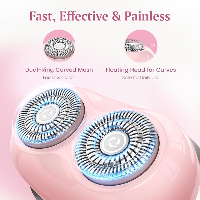 Facial Hair Removal for Women - Painless Electric Face Shaver for Peach Fuzz & Sensitive Skin, USB-C Rechargeable Hair Remover for Upper Lip & Chin,IPX7 Mini Portable for Smooth Skin at Home & Travel