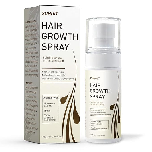 Hair Growth Spray for Women & Men with Rosemary Oil & Biotin - Help Reduce Hair Thinning & Hair Loss for Healthier-Looking Hair - Non-Greasy Fast Absorbing Scalp Spray - 60ml (01)