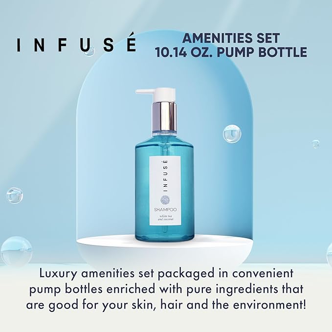 Terra Pure Infuse Shampoo, Retail Size Hotel Amenities, 10.14 oz. (Single)