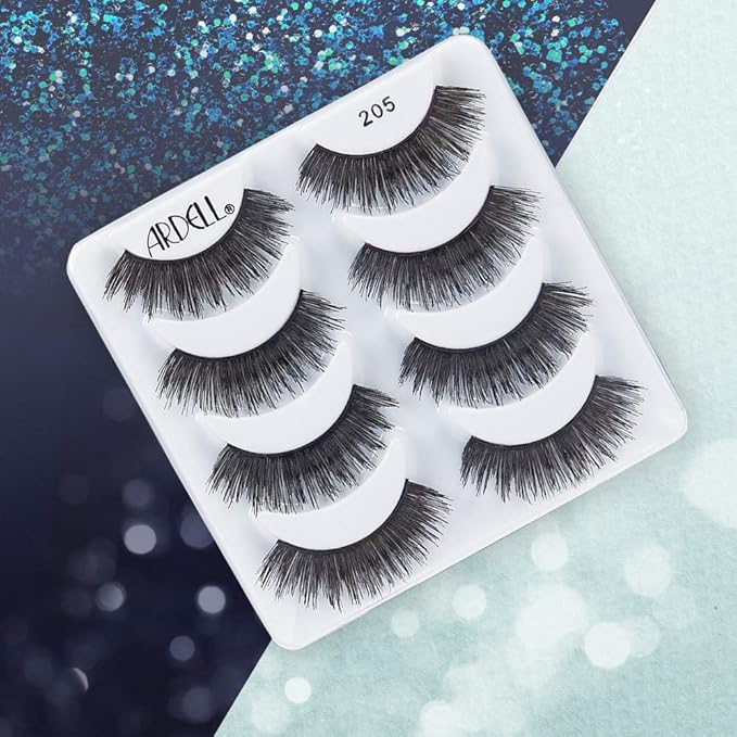 Ardell False Eyelashes Double Up 205 - Dramatic Volume, Cruelty-Free Strip Lashes for Bold, Full Glam Look, 2 Pack