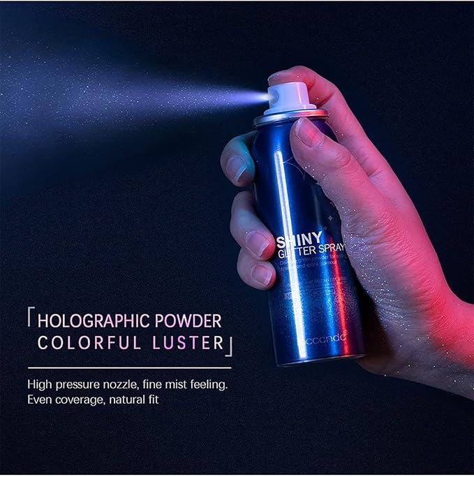 Corleone Body Glitter,Shiny Glitter Spray for Hair,Highlighter Powder,Glitter Shimmer Sparkle Hairspray Powder Makeup, for Face Body Hair Dress Prom Party
