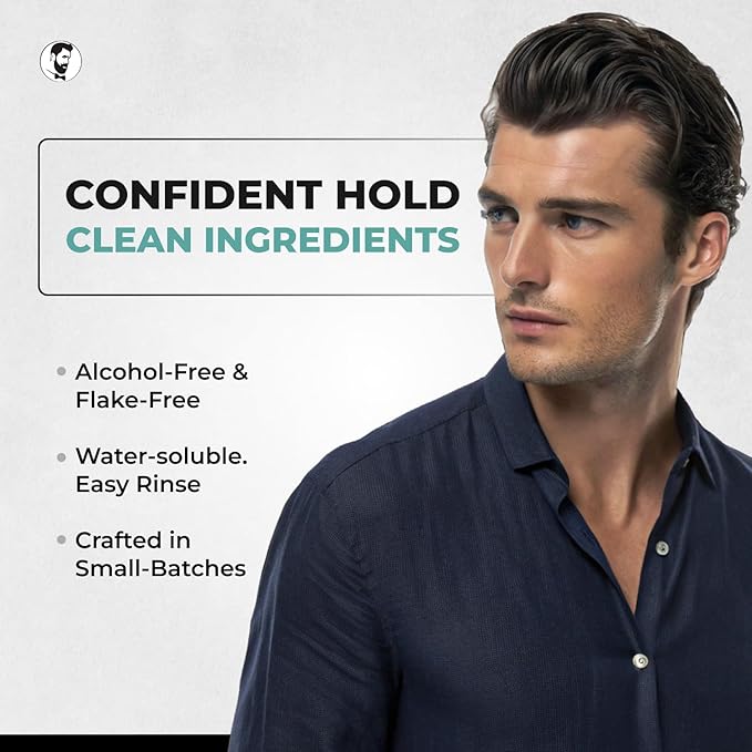 Gentlemen Republic 8oz Refined Hair Gel - Professional Formula for 24 Hour Shine and Hold, Humidity Resistant, 100% Alcohol-Free and Never Flakes, Made in the USA