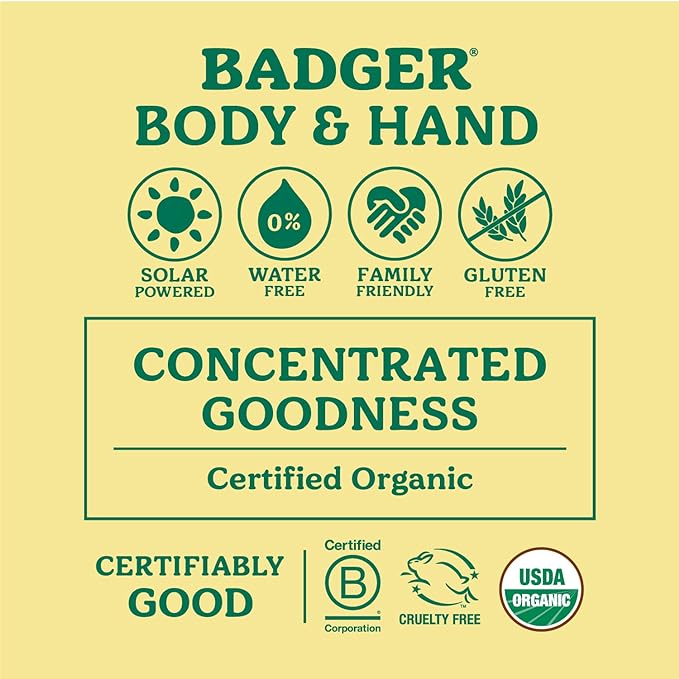 Badger Healing Balm, Hard Working Hands Cream, Organic Hand Cream for Dry Cracked Hands, Long Lasting Hand Moisturizer/Dry Hands Treatment, 2 oz Tin