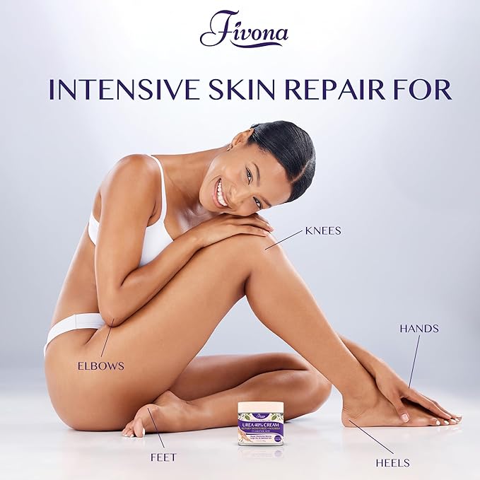 FIVONA 40% Urea Foot Cream for Dry Cracked Heels - Extra Strength Callus Softening Cream with 2% Salicylic Acid, Tea Tree & Lavender, 100g (3.5 oz)