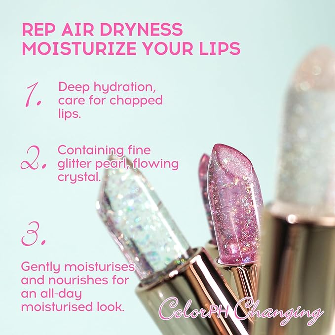 Pink Shimmer Lipstick, Ph Mood Magic Lipstick(3#)