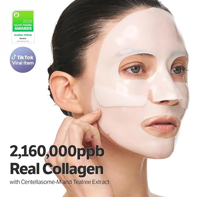 SUNGBOON EDITOR Deep Collagen CICA Tea Tree Overnight Mask | Acne Mask for Redness & Soothing | 2,160,000PPB Collagen + Tea Tree + Centella | Korean Skincare, 4ea