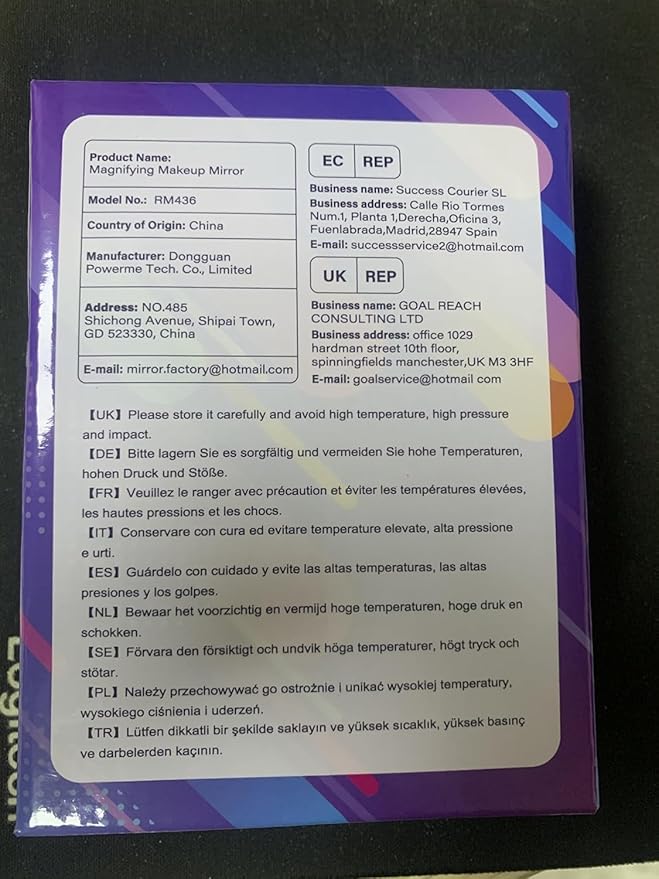 Travel Mirror with Light, Compact Mirrors, 1x/30x Magnifying Mirror with 3 Color Lights and Adjustable Brightness, 4.5x3.9 inch Small Compact Hangable Hand Pocket Mirrors, Comes with Tweezer