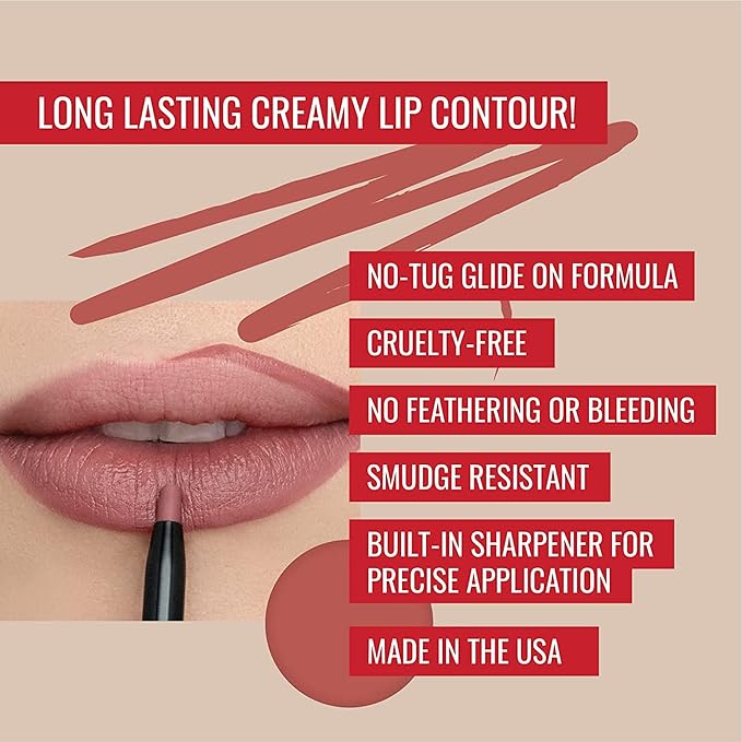 Runway Rogue LuxGloss Kit with Moisturizing Lip Gloss Tube, Strike a Pose and Lip Liner Pencil, Work it Babe