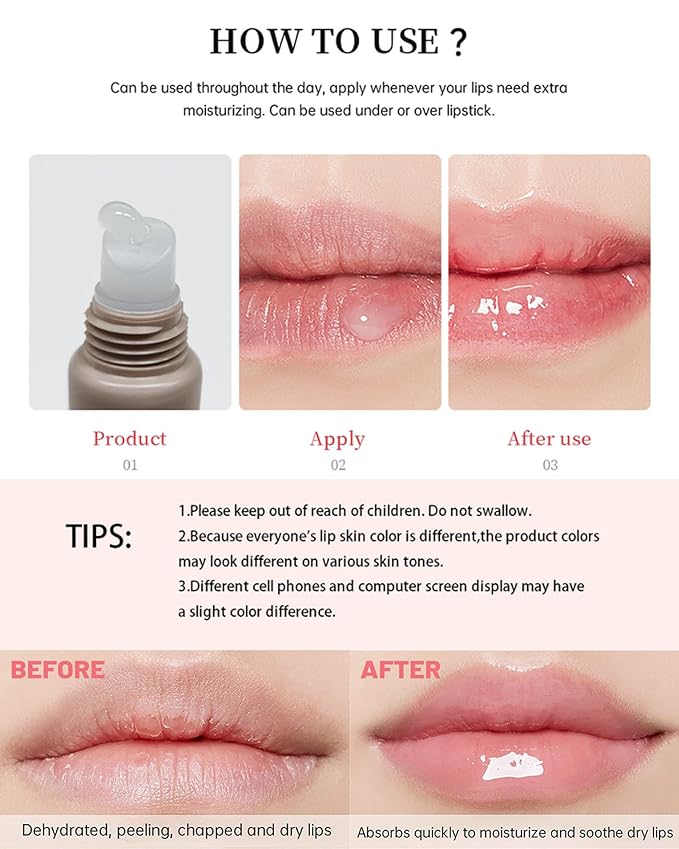 Tinted Lip Butter Balm,3 Colors Vanilla Brown Pink Lip Balm Hydrating Lip Gloss, Non Sticky High Shiny Lip Glow Oil Yummy Lip Stain Plumping Lip Tint Lip Mask Women Valentine's Day Makeup Gift-Set A