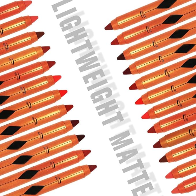 Rust Red Lip Liner Pencil, Smooth Matte Lipstick Crayon with Lip Pencil Sharpener for Women, Velvet Smudge Proof Smudgeproof Waterproof No Transfer Makeup Forever Lipliner 511#