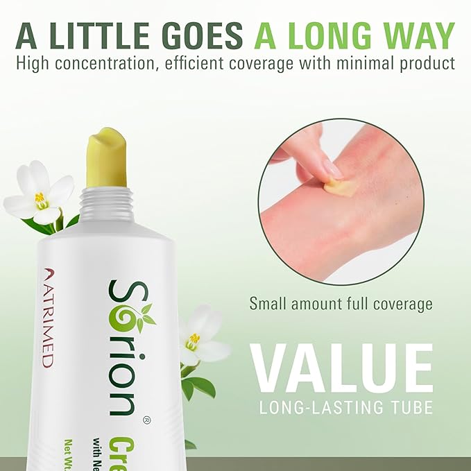 Sorion Cream - Herbal Moisturizer for Dry Skin, Itchy and Flaky Skin with Coconut Oil, Neem, Turmeric and Pala Indigo Skincare Body Cream