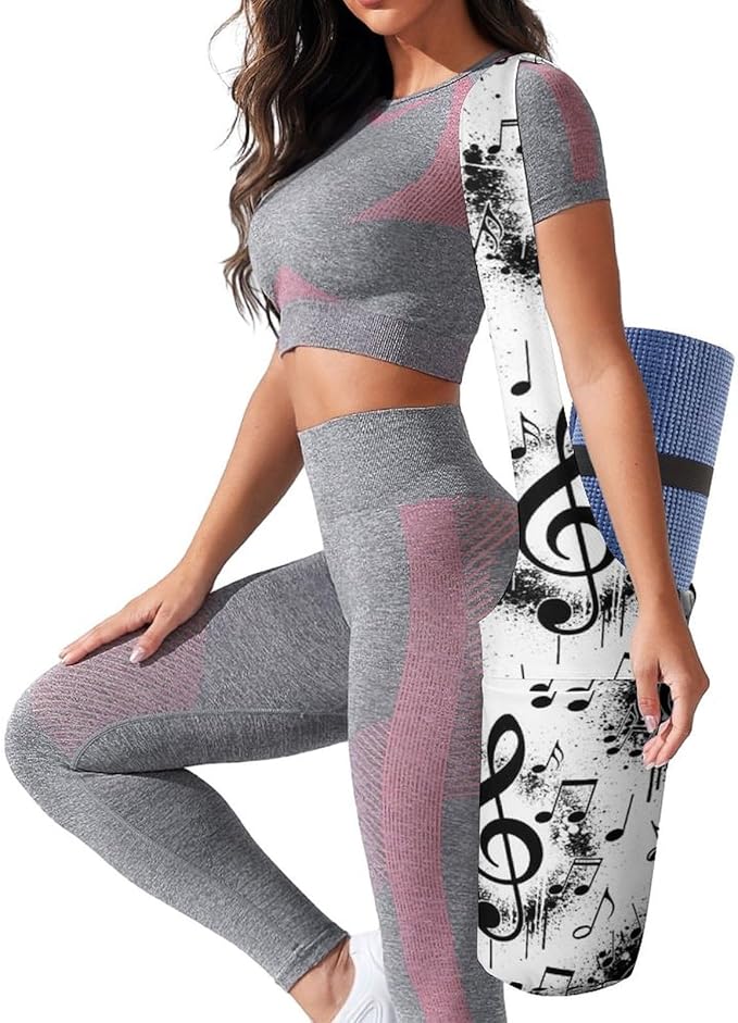 Portable Single Shoulder Yoga Mat Bag Carrier with Pocket Spacious Storage for Yoga Gym Fitness