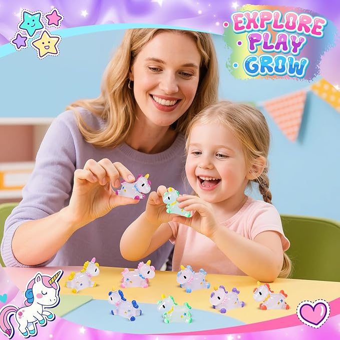 Unicorn Bath Bombs for Girls with Toys Inside, Natural Organic Bath Bombs Gift, Girls Valentines Day Gifts, Birthday Easter Gifts for Girl Easter Basket Stuffers Egg Fillers