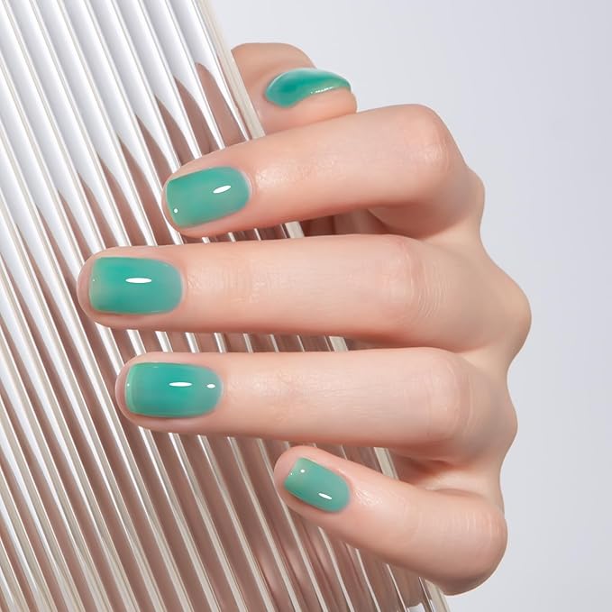 MAYCHAO 15ML Jelly Tropical Aqua Gel Nail Polish 1Pc Transparent Aqua Gel Polish Soak Off UV LED Translucent Nail Polish Nail Art Starter Manicure Salon DIY at Home, 0.5 OZ