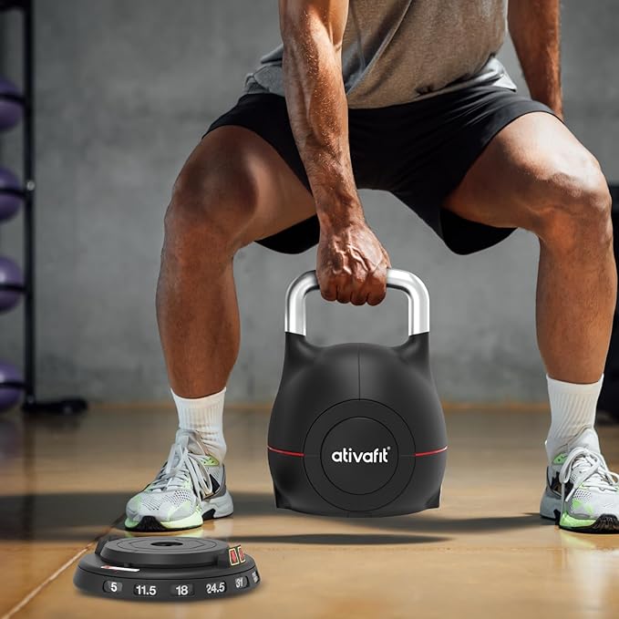 Ativafit 7 in 1 Adjustable Kettlebell 5-44lbs Adjustable