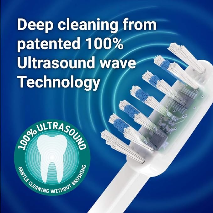 Emmi-dent Electric Toothbrush Set - Carbon Edition. 100% Ultrasound Technology removes Harmful Plaque Without Abrasive Brushing. Ideal for Sensitive Teeth & Gums. Includes Nano-Bubble Toothpaste.
