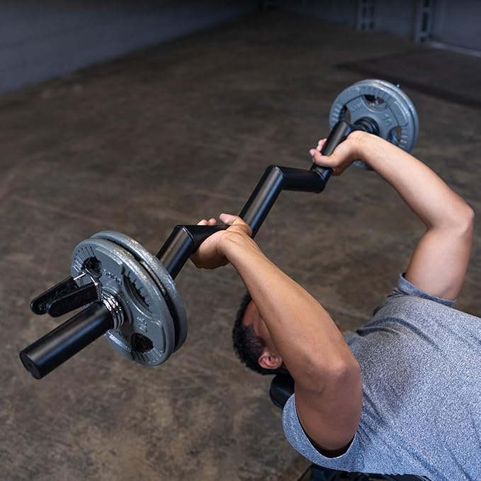 Body-Solid (OB48F) Olympic Steel Curl Barbell for Weightlifting 48 in.