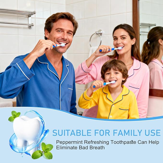 0.28 oz Small Travel Size Toothpast Bulk - Pack of 50,Disposable Mint Flavor 0.8x3.14 inches Single Use Mini Toothpaste for Hotel,Camping,Homeless,Charity,Guests,Office,Vacation