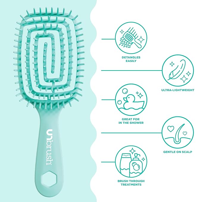 FHI Heat UNbrush Flex Detangling Hair Brush - Teal