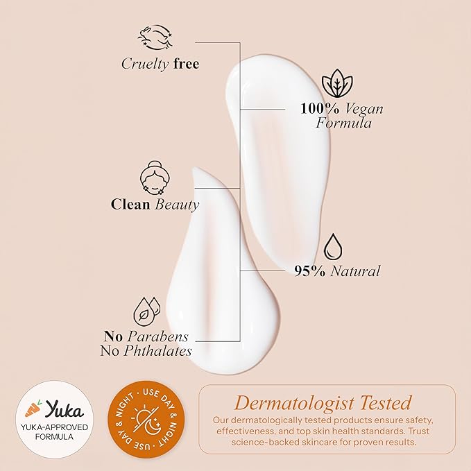 Radiant Aura Vitamin C & Vitamin E Under Eye Cream – Anti Aging Treatment For Dark Circles, Puffiness & Fine Lines, Firms And Hydrates Tired Eyes – Dermatologist Tested, Korean Skin Care – Pack of 2