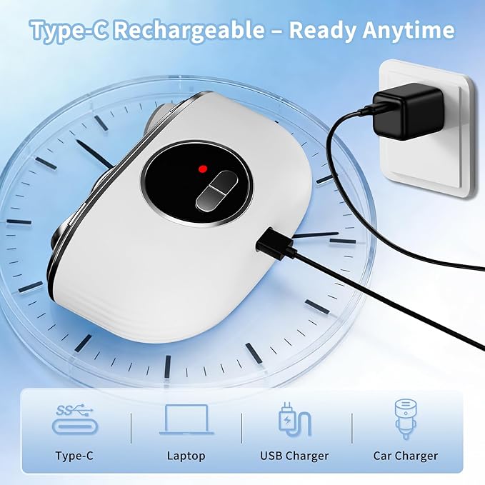 Electric Nail Clipper 3-in-1, 2026 Upgraded Painless Automatic Nail Trimmer for Thick Fingernails &Toenails, 3-Speed with LED, Polishing & Storage,Type-C Rechargeable,Safe for Seniors/Adults/Kid/Baby