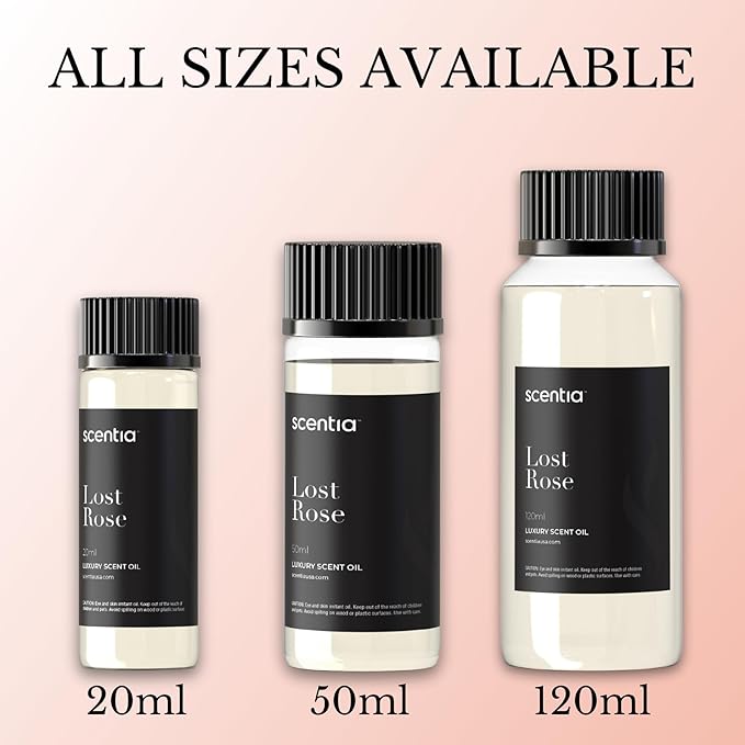 Scentia Premium Essential Oil Blend Inspired by Fairmont Hotel Scent - 20 mL 0.67 fl oz - Diffuser Oil Blend Rose, Oud Wood & Clove Notes for Aromatherapy Diffusers Humidifiers - Lost Rose