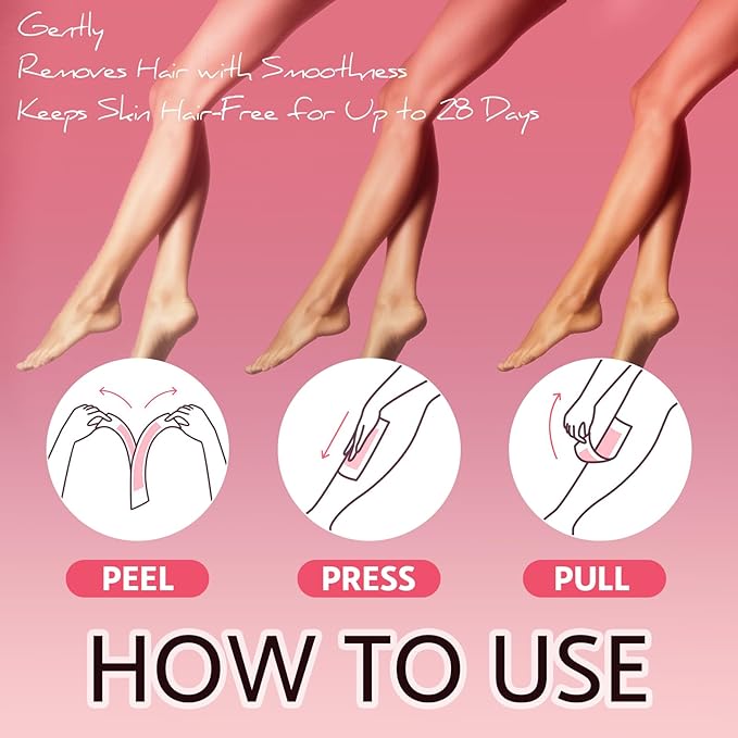 Wax Strips for Hair Removal, Wax Strips, Waxing Kit For Women Face, Body, Arms, Legs, Chest, Back, Bikini Wax Strips, Waxing Hair，Removeal Kit with 80PCS + 4 Calming Oil Wipes