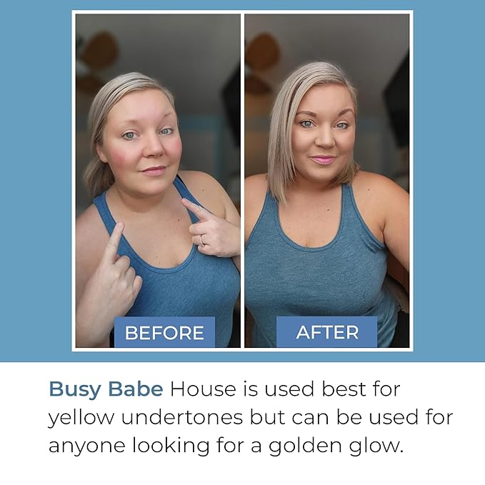 Busy Babe CABO Tanning Mousse Self Tanner With Mitt - Achieve a Gorgeous, Flawless Tan, Sun-Kissed Glow for All Skin Types and Tones, Sunless Tanning Mousse for Undertone (DARK BRONZE 200ml)