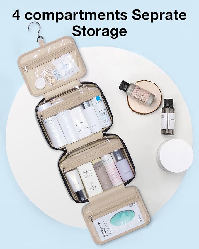 Bagsmart hanging travel toiletry organizer