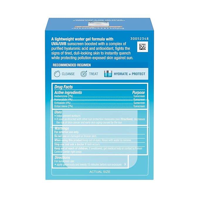 Neutrogena Hydro Boost Face Moisturizer with SPF 25, Hydrating Facial Sunscreen, Oil-Free and Non-Comedogenic Water Gel Face Lotion 1.7 oz