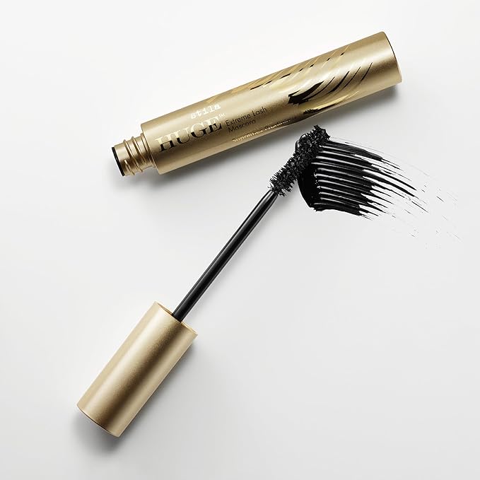 stila HUGE Extreme Lash Mascara, Intense Black | Volume, Full Length, Curl, Lift, No Clump, Crunch or Smudge | Lightweight, Long-Lasting Buildable Eye Makeup Formula | 0.44 Fl. Oz.