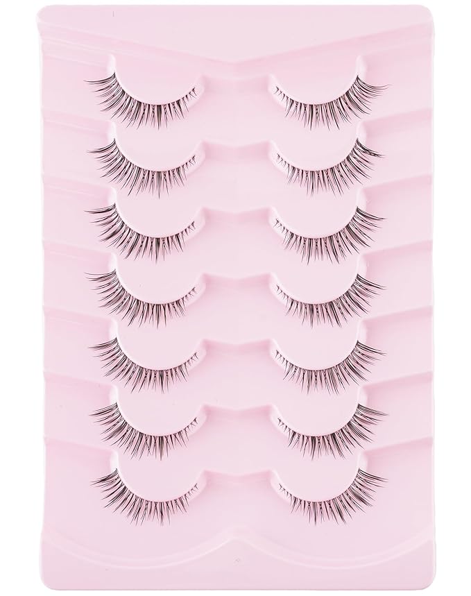 Onlyall Natural False Lashes Wispy Fake Eyelashes 7 Pairs B94